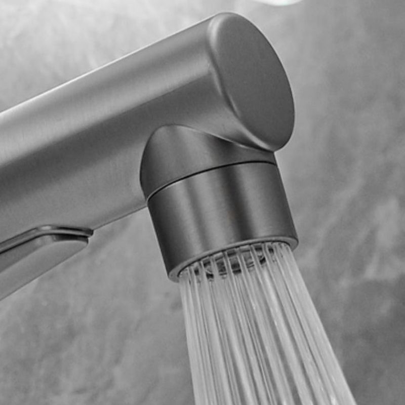 Avtoit | Modern Style Extendable Vessel Faucet Single Handle Low Arc Copper Vessel Faucet