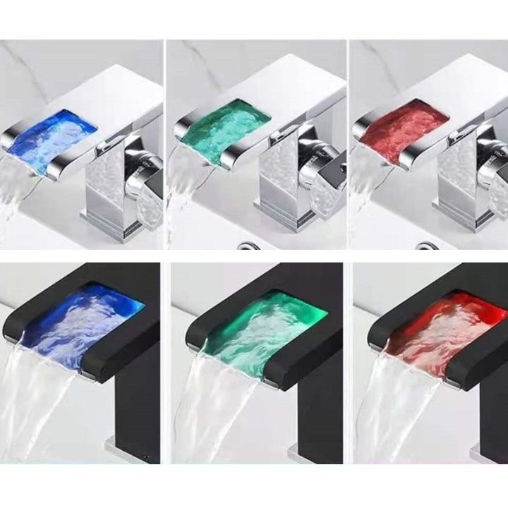 Avtoit | Single-Handle Basin Faucet 1-Hole Widely Used Bathroom Sink Faucet with LED Lighting