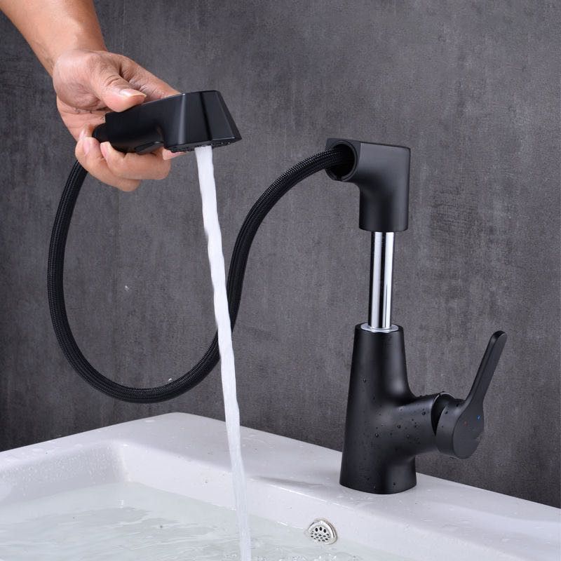 Avtoit | Modern Vessel Sink Faucet Copper Single Handle Pull Down Low Arc Vessel Faucet