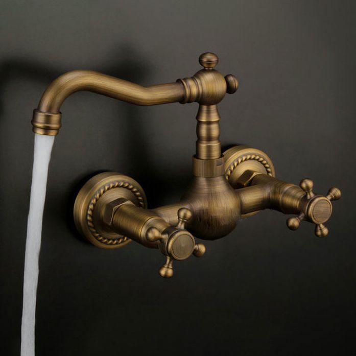 Avtoit | Traditional Wall-Mounted Copper Clawfoot Bathtub Faucet Trim Low Arc Clawfoot Bathtub Faucet
