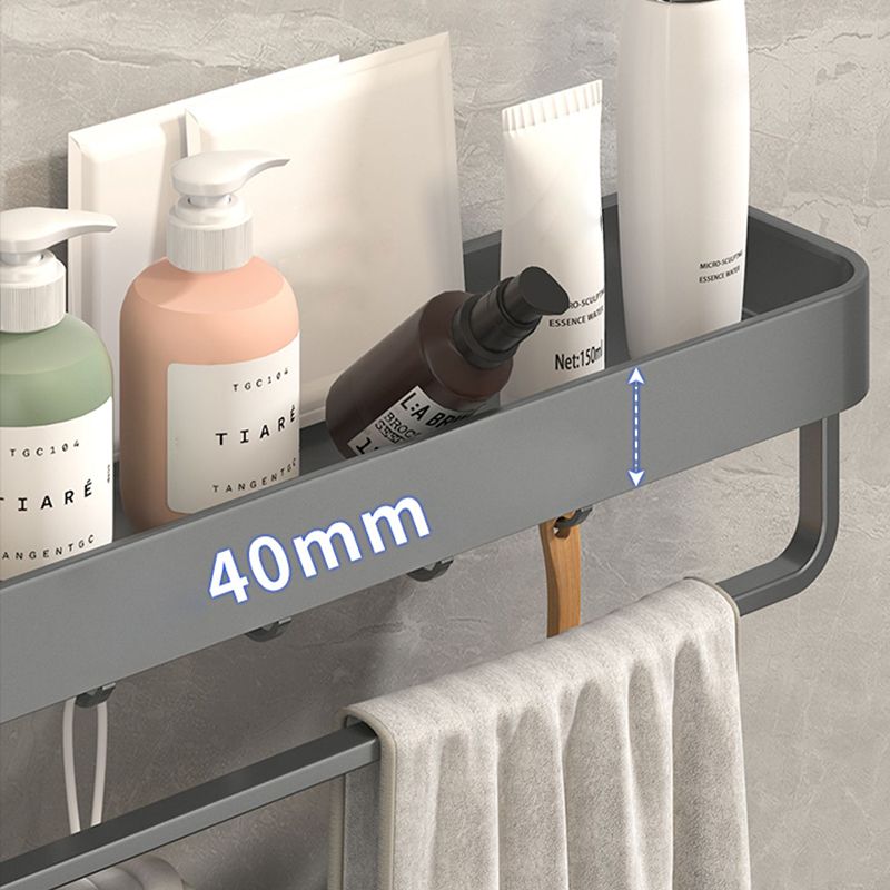 Avtoit | Modern Grey 2-piece Bathroom Accessory Set, Matte Grey, Bathroom Shelf