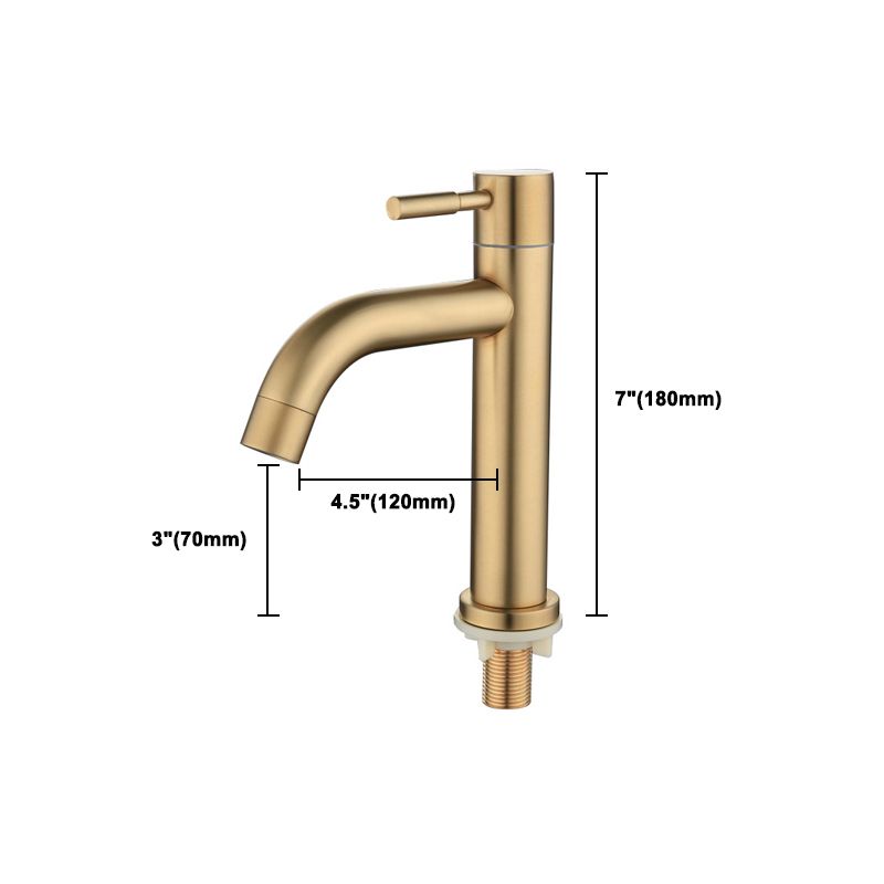 Avtoit | Round Single Handle Bathroom Faucet Single Hole Sink Faucet in Brushed Gold