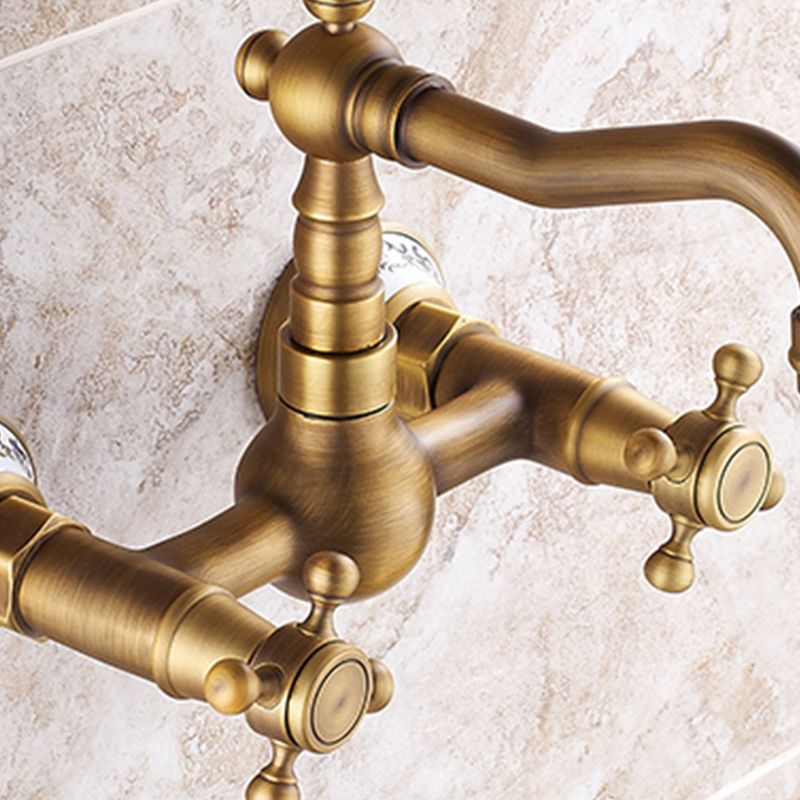 Avtoit | Wall-mounted fitting Glam Style Bathroom tap with 2 handles
