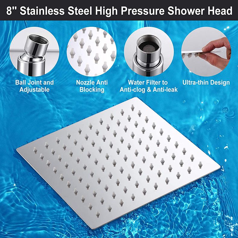Avtoit | Square Shape Double Shower Heads Modern Home Metal Double Shower Heads