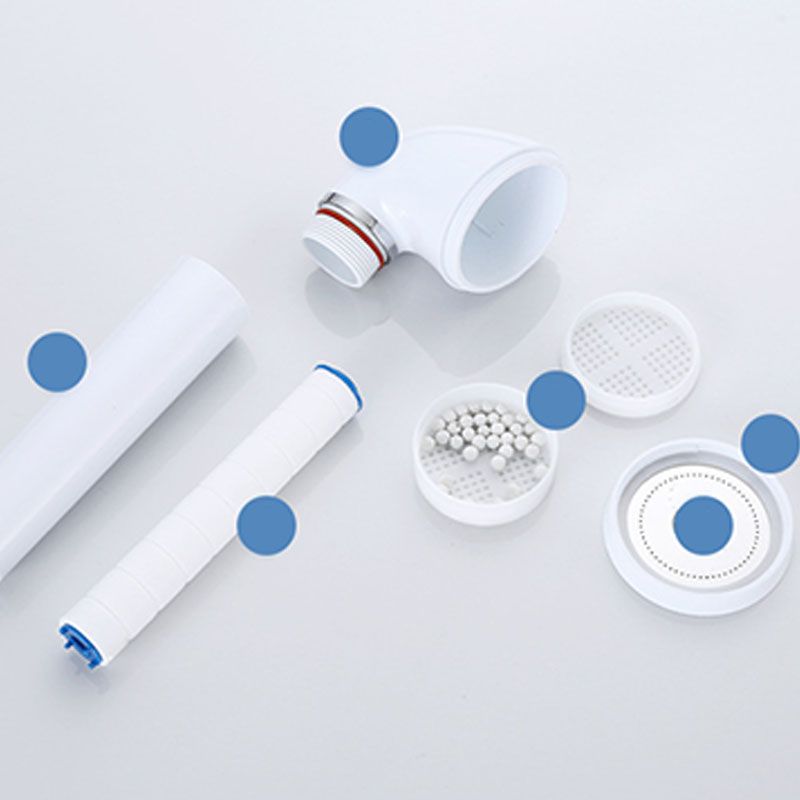 Avtoit | White round shower head plastic supercharged hand shower