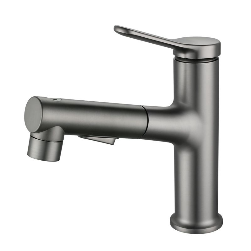 Avtoit | Modern Extendable Sink Faucet Bathroom Faucet Brass 1 Handle Sink Faucet with Water Hose