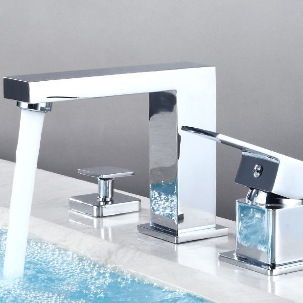 Avtoit | Contemporary Bath Faucet Trim Deck Mounted Low Arc Bathroom Faucet