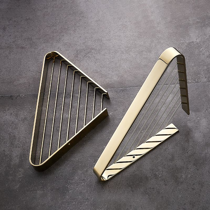 Avtoit | 2-piece modern bathroom accessory set, polished chrome/gold, bathroom shelf