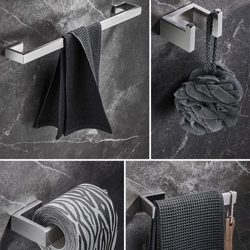 Avtoit | Stainless Steel Bathroom Set 4-Piece Modern Style Simple Bathroom Accessory Set