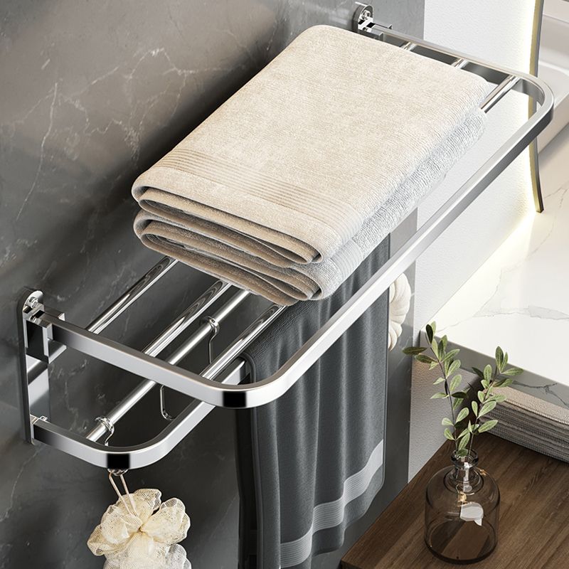 Avtoit | Polished Chrome Modern Bathroom Accessory Set in Stainless Steel with Bath Shelf/Towel Bar