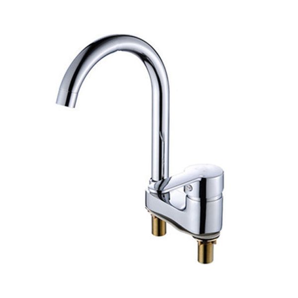 Avtoit | Chrome Round Washbasin Faucet with Swivel Spout for the Bathroom