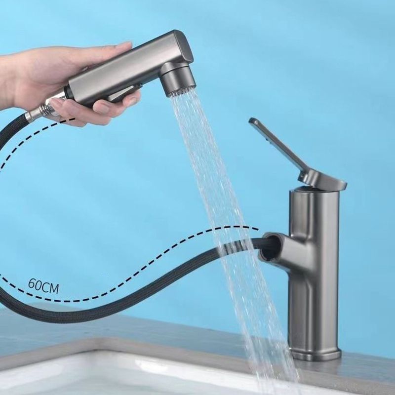 Avtoit | Modern bathroom sink faucet with brass lever handles and swivel spout