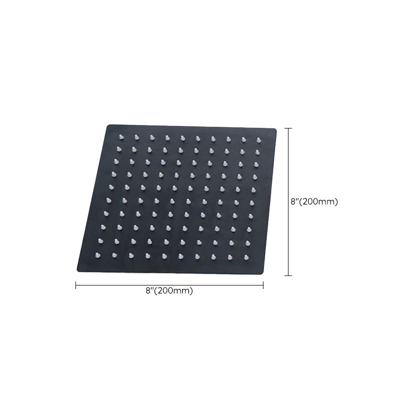 Avtoit | Black Square Fixed Shower Head Modern Style Wall Mounted Shower Head