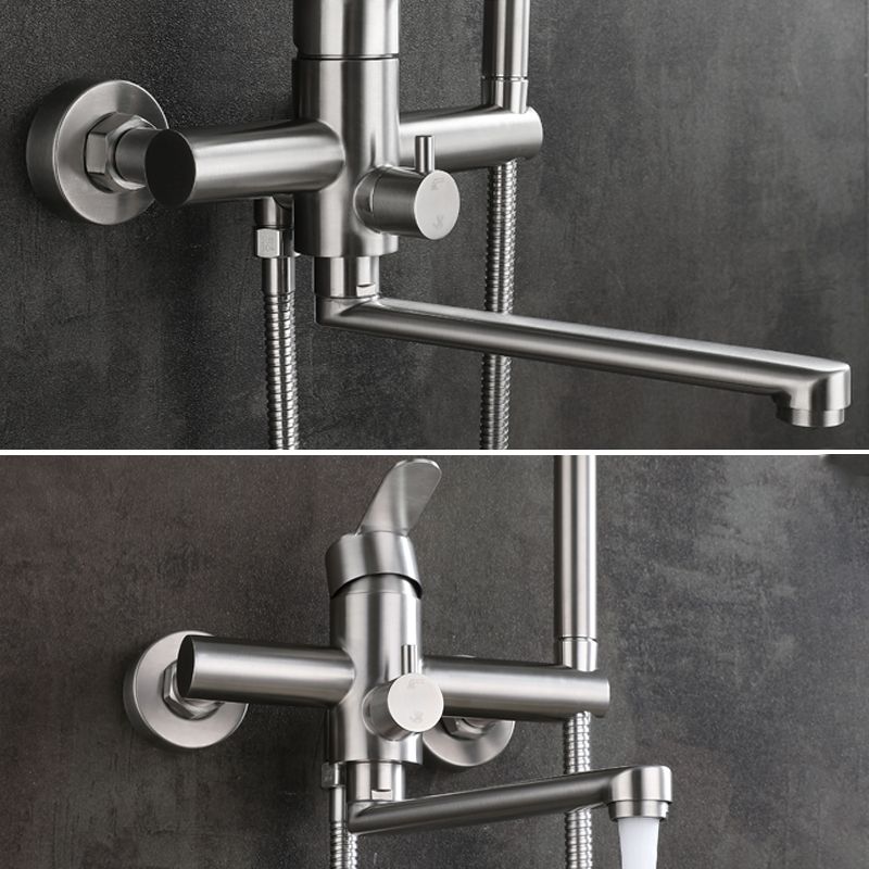 Avtoit | Wall-mounted metal bathtub filling low arch swivel bathtub mixer