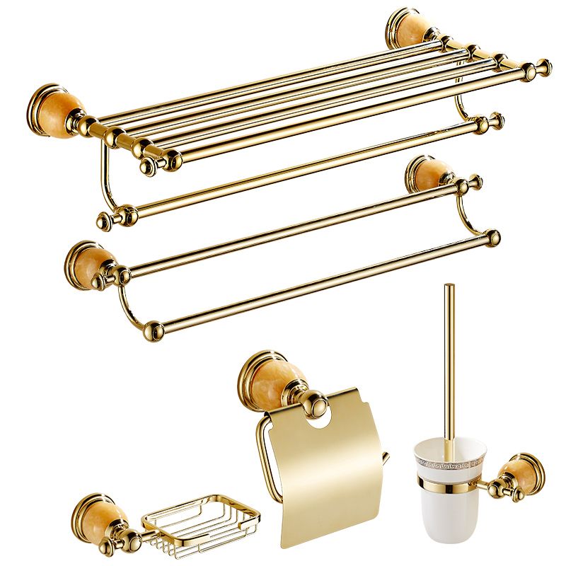 Avtoit | Polished Gold Bathroom Set Metal Bathroom Accessories Hardware Set
