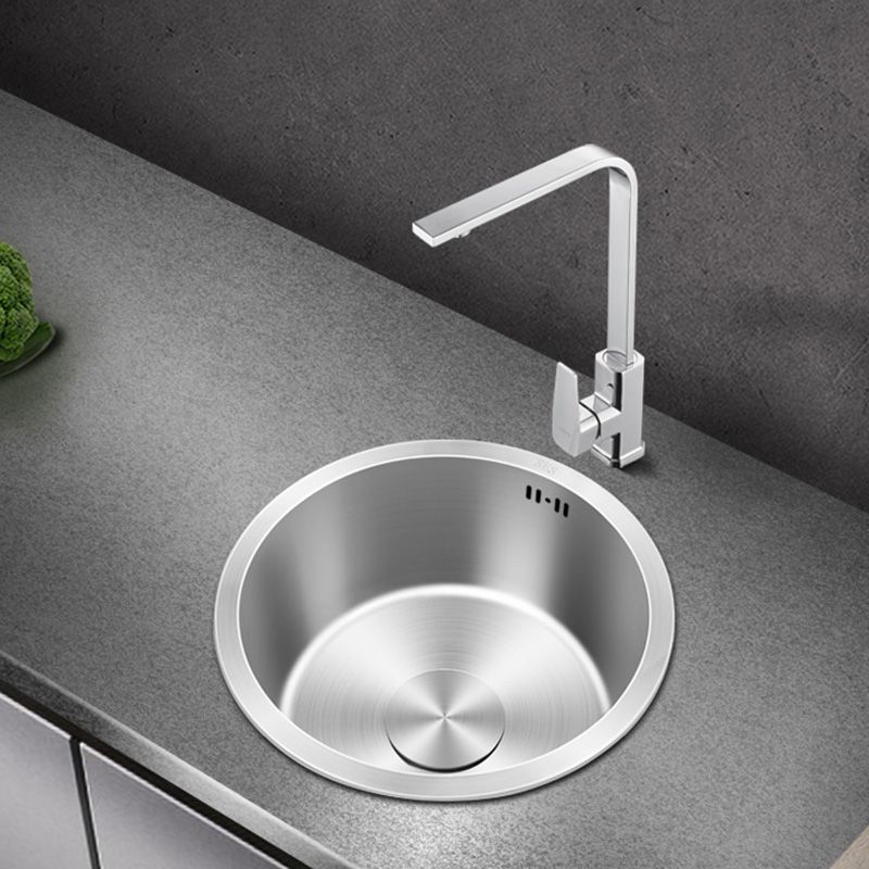 Avtoit | Contemporary Style Kitchen Sink Stainless Steel Round Kitchen Sink