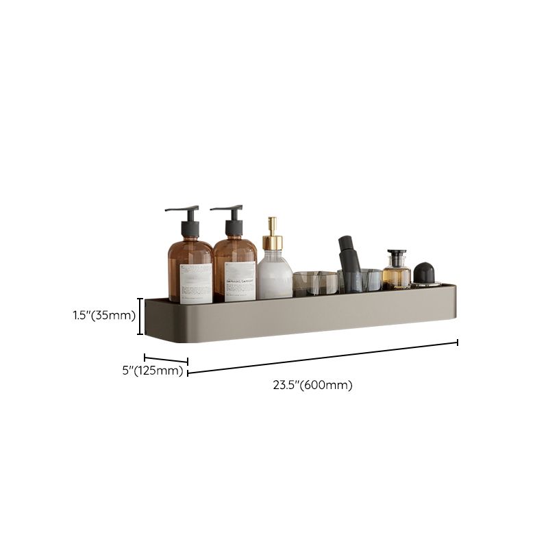 Avtoit | Contemporary Aluminum Bathroom Accessory Set Gray Bath Shelf