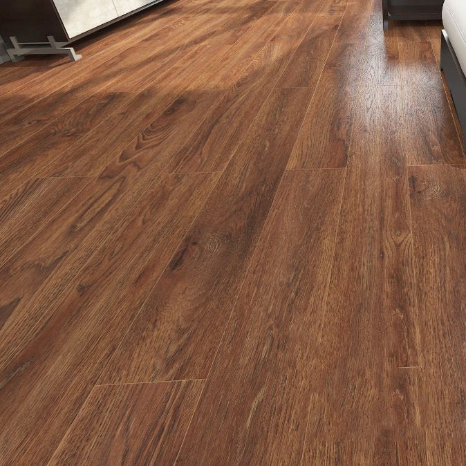 Avtoit | Brown Laminate Flooring Scratch Resistant Natural Oak Laminate with Click Lock