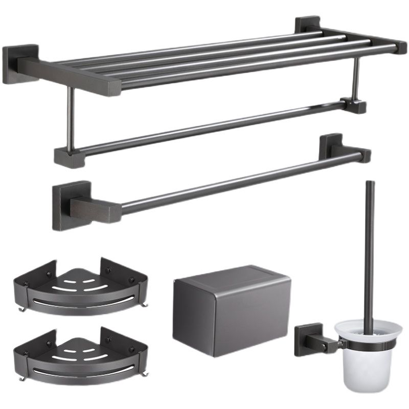 Avtoit | Contemporary bathroom accessories single piece or in a set made of gray metal