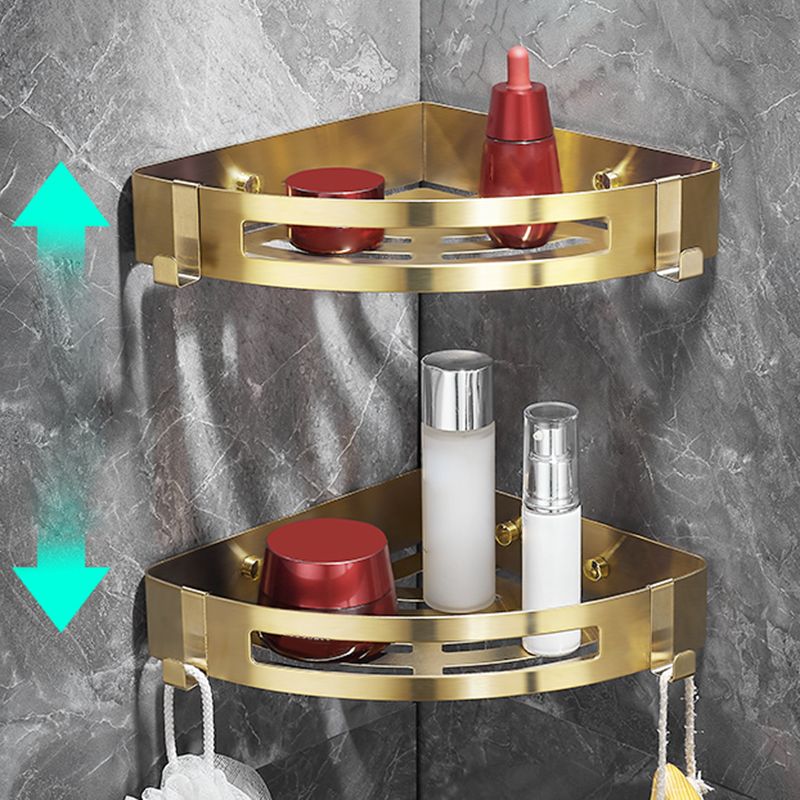 Avtoit | Modern Gold/Silver 3-piece Bathroom Accessory Set, Bath Shelf