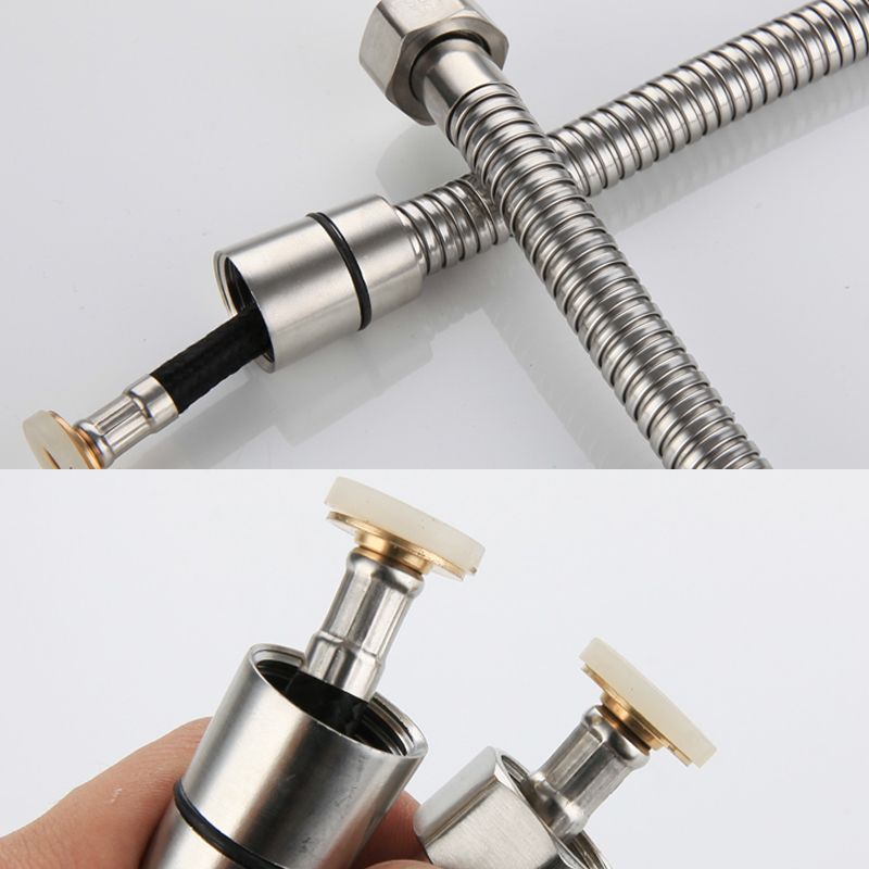 Avtoit | Cylindrical Hand Shower with Self-Cleaning Stainless Steel Wall Shower Head