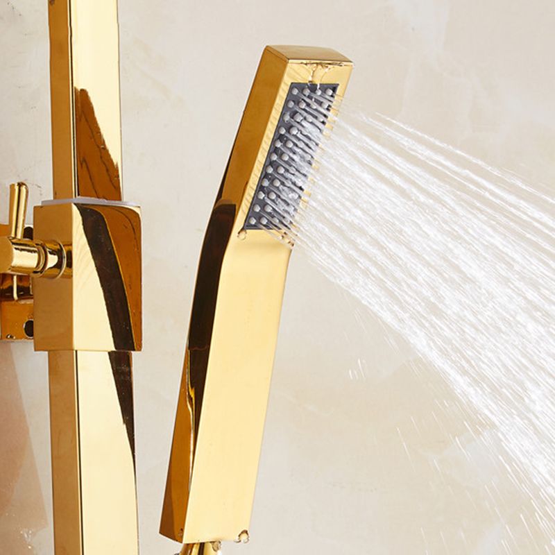 Avtoit | Contemporary Shower Head Square Golden Bathroom Handheld Shower