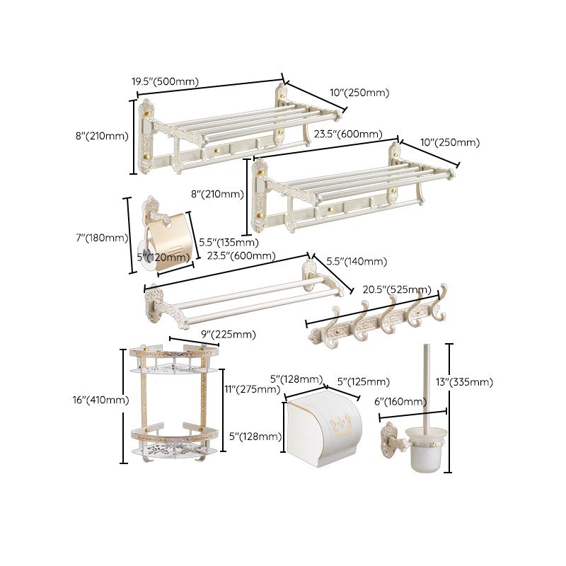 Avtoit | Traditional Bath Accessories Set White Bathroom Accessories Hardware Set
