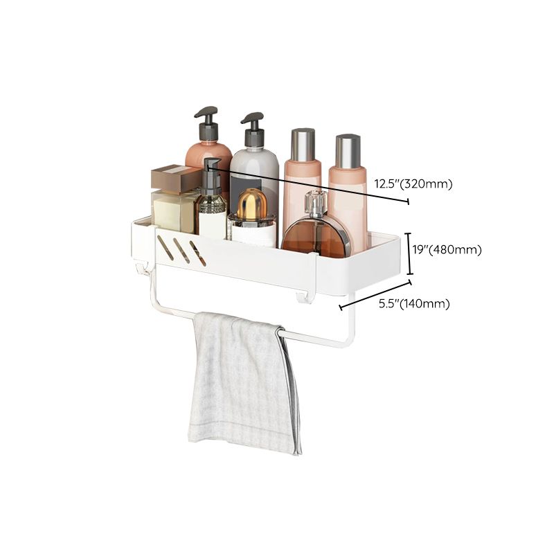 Avtoit | Modern White Bathroom Hardware Set Towel Rack Bath Shelf Bathroom Hardware Set