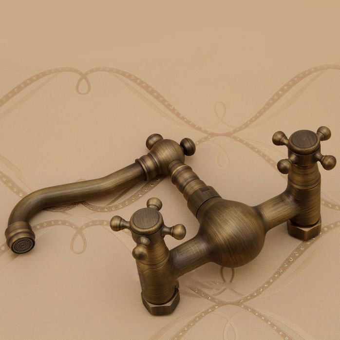 Avtoit | Traditional Wall-Mounted Copper Clawfoot Bathtub Faucet Trim Low Arc Clawfoot Bathtub Faucet