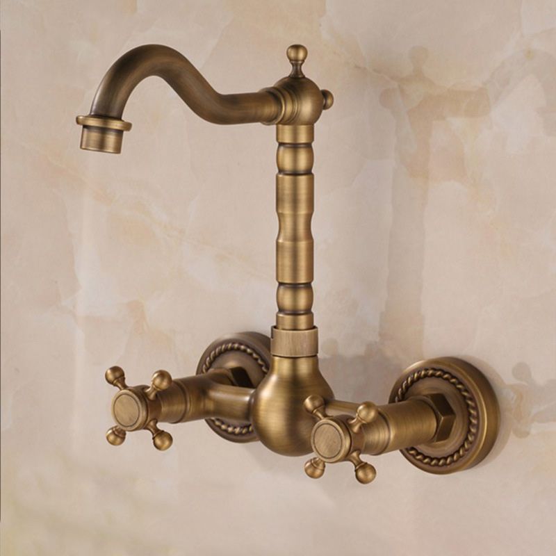 Avtoit | Wall-mounted fitting Glam Style Bathroom tap with 2 handles