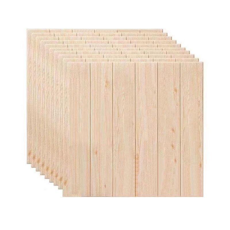 Avtoit | Modern Tin Back Wall Panel Smooth Wall Ceiling Wood Grain Design Set of 1