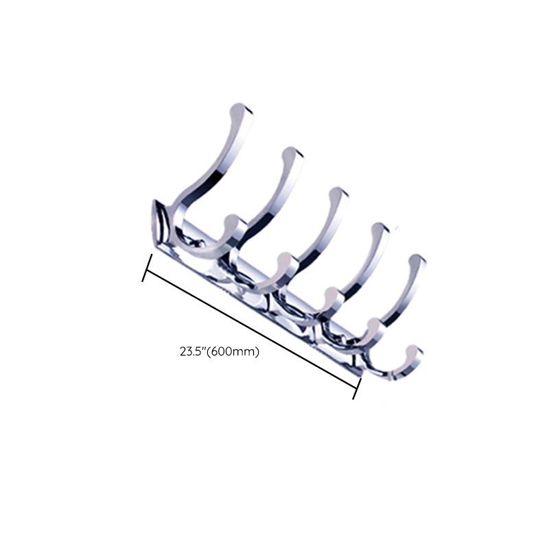 Avtoit | Chrome brass modern bathroom accessory set with towel bar/ ring/ paper holder & bathrobe hook