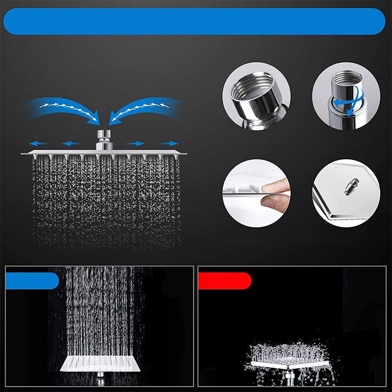 Avtoit | Modern shower combination spray 5 setting patterns handheld shower head with large shower head