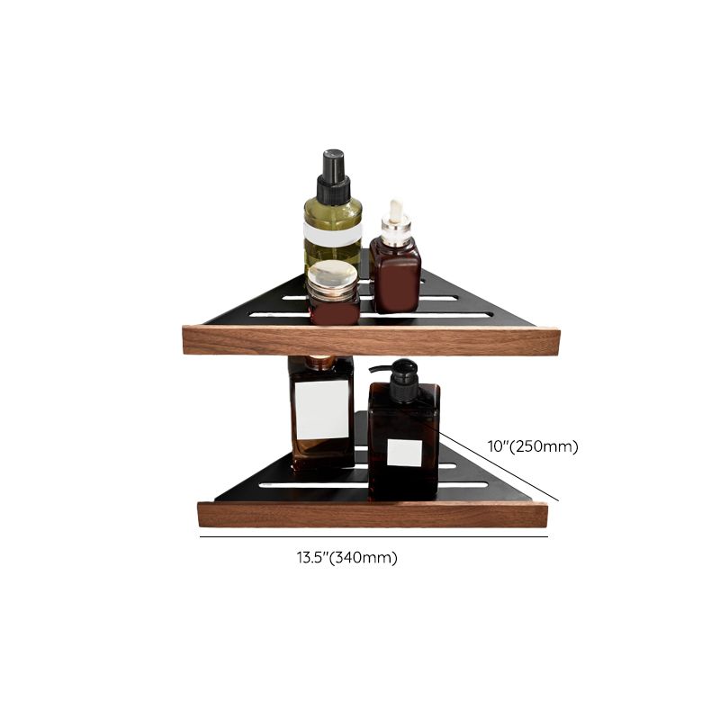 Avtoit | Wood and Aluminum Bath Accessory Set Black Bathroom Accessory Kit