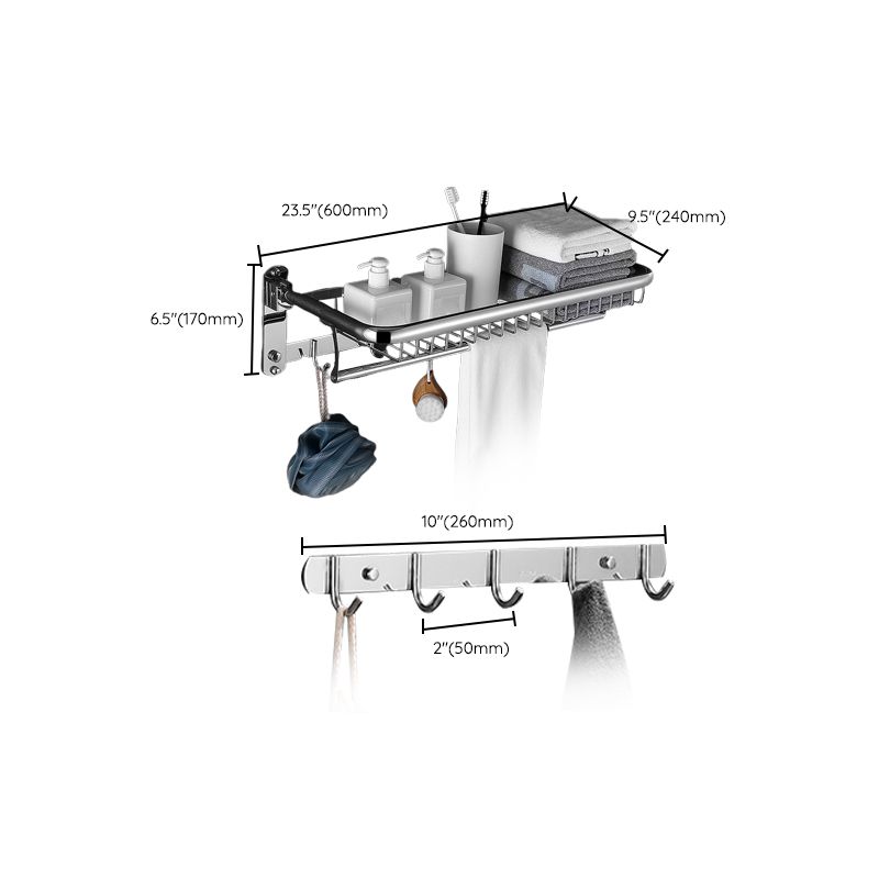 Avtoit | Modern Bathroom Accessories Set Silver Bathroom Accessories Hardware Set