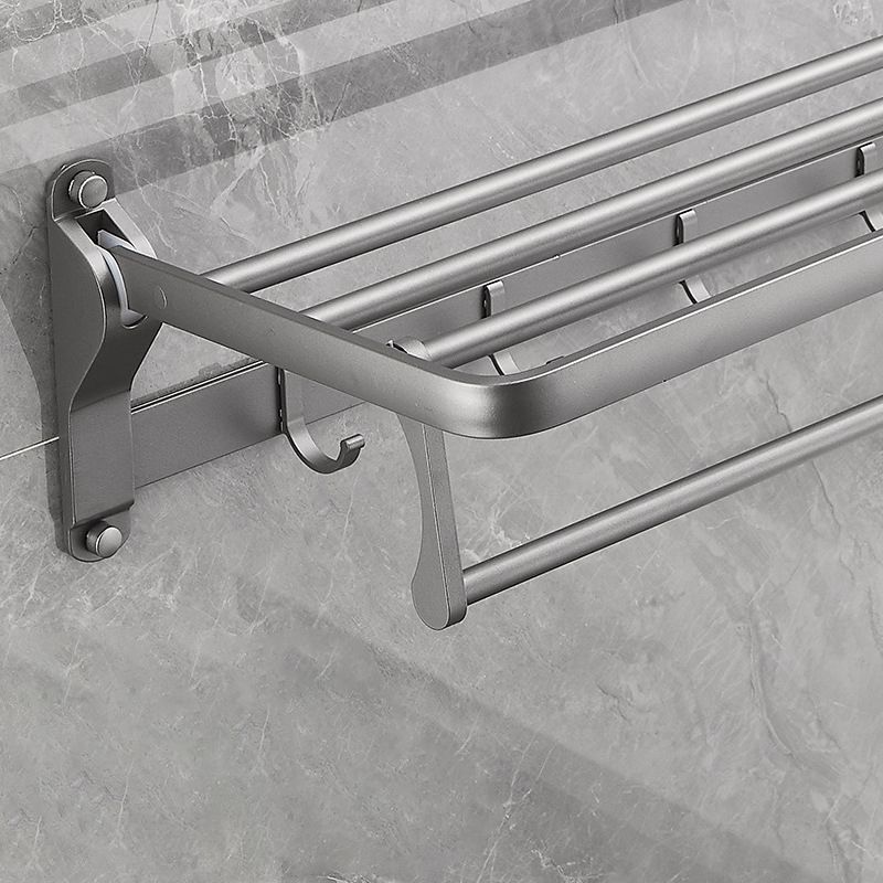 Avtoit | Gray 6/7-piece modern bathroom accessory set bathroom shelf/bath towel hooks/towel bar included