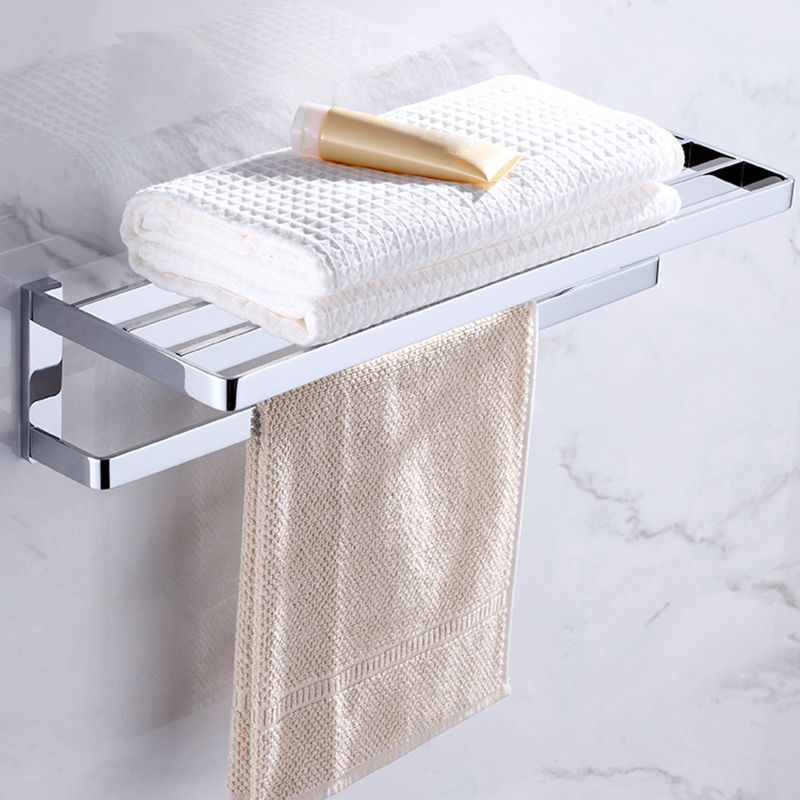 Avtoit | Chrome brass modern bathroom accessory set with towel bar/ ring/ paper holder & bathrobe hook
