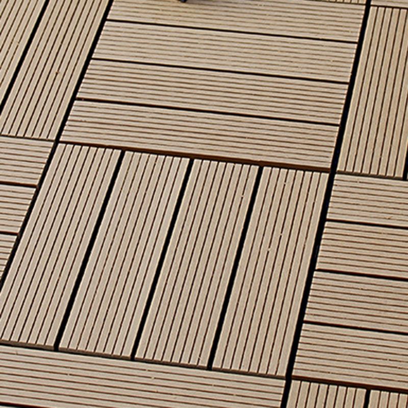Avtoit | 12" X 12" 4-Slat Square Deck/Patio Floor Tiles Snap Installation Floor Plank Tiles