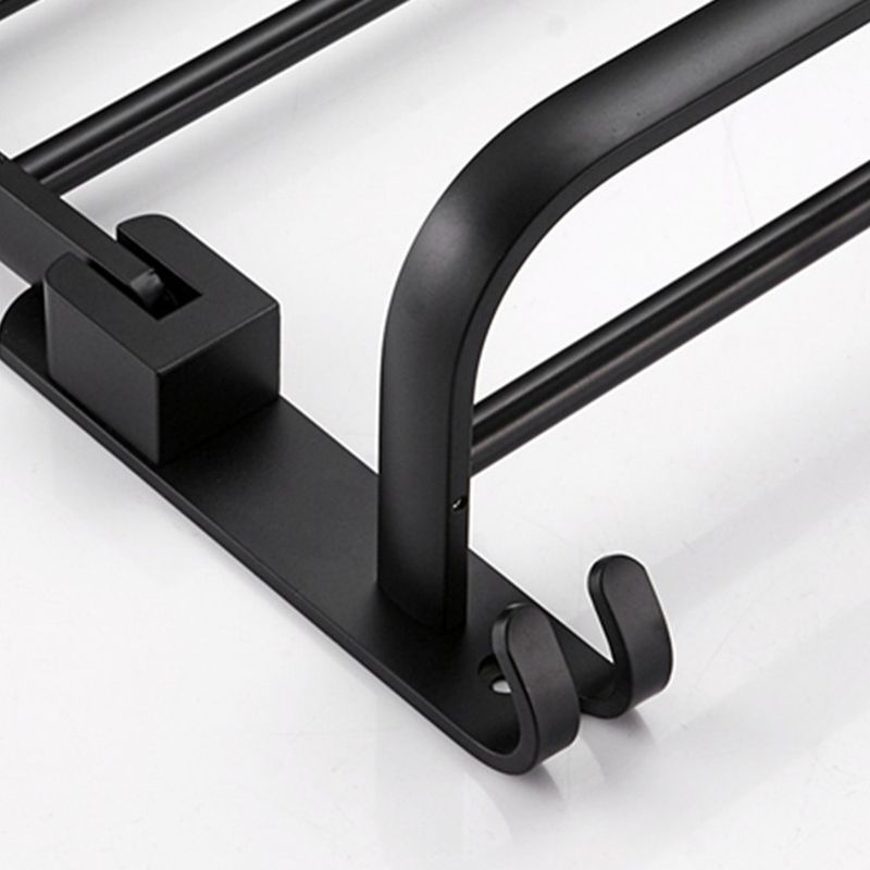 Avtoit | Contemporary 8-piece Bathroom Accessory Set Matte Black Bathroom Shelf/Paper Holder/Towel Hook