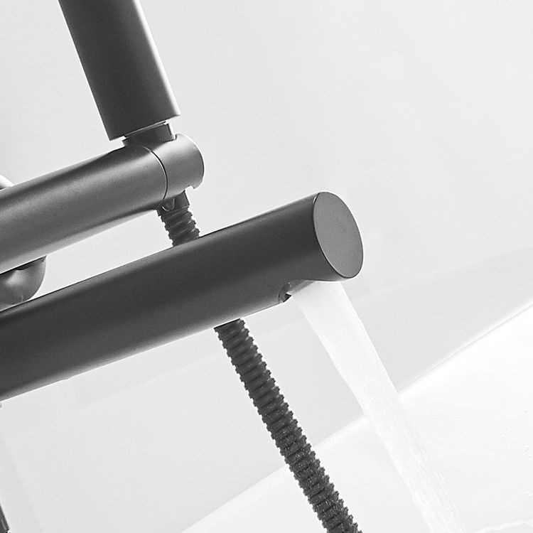 Avtoit | Swivel spout bathtub faucet single lever handle hand shower bathtub filling valve with shower hose