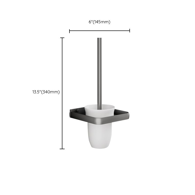 Avtoit | Contemporary Bathroom Accessory Set Gray Aluminum Bathroom Shelf/Towel Rack/Bathtub Hook