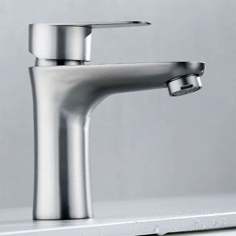 Avtoit | Contemporary Stainless Steel Sink Faucet Lever Handles Low Arc Sink Faucet