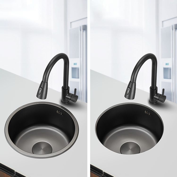 Avtoit | Kitchen Sink Round Single Bowl Color and Scratch Resistant Under-mounted Stainless Steel Kitchen Sink