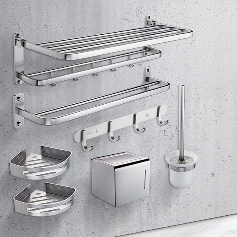 Avtoit | Contemporary bathroom accessory set made of aluminum with towel holder/bath shelf