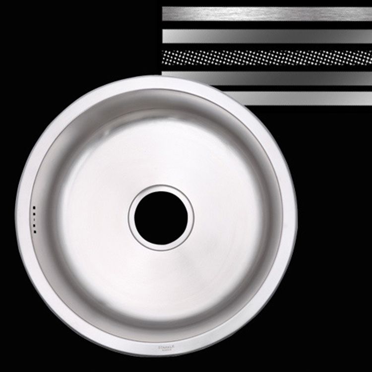 Avtoit | Round Single Bowl Kitchen Sink Stainless Steel Sink with Drain Strainer Set