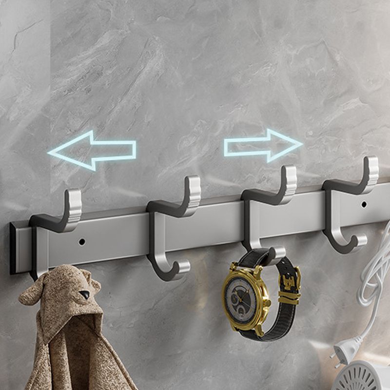 Avtoit | Gray bathroom accessories as a single piece or as a set with towel holder/bathroom shelf/robe hooks