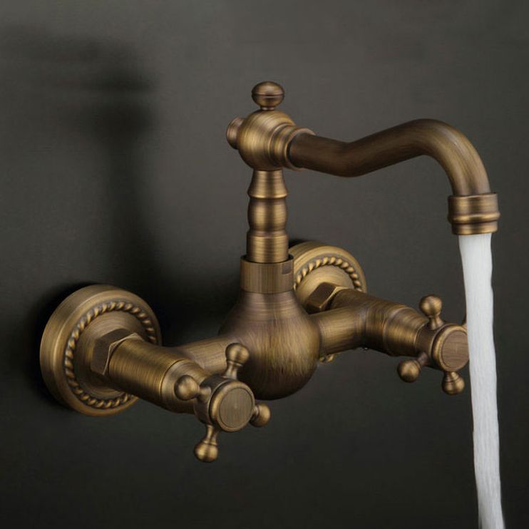 Avtoit | Traditional Wall-Mounted Copper Clawfoot Bathtub Faucet Trim Low Arc Clawfoot Bathtub Faucet