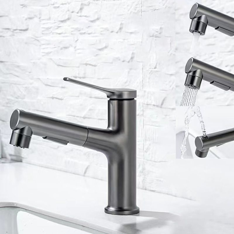 Avtoit | Contemporary Sink Faucet Plian Low Arc Center-Set Bathroom Faucet