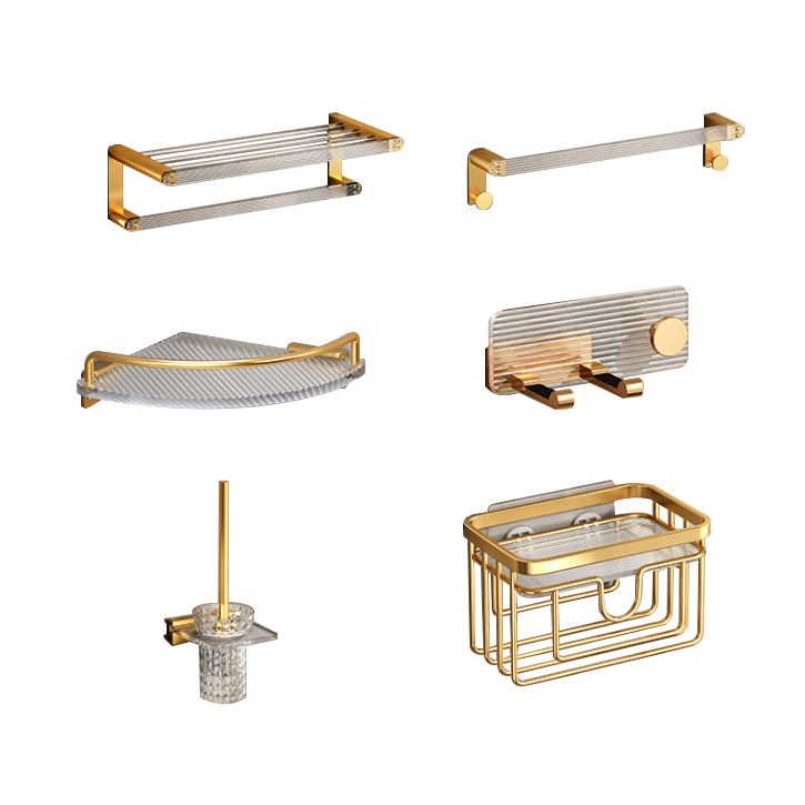 Avtoit | Modern Golden Bathroom Accessories Single Piece or in Set with Bathroom Shelf
