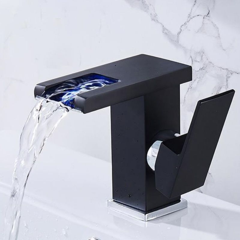 Avtoit | Modern Faucet for Sink Brass Lever Handles LED Waterfall Sink Mixer